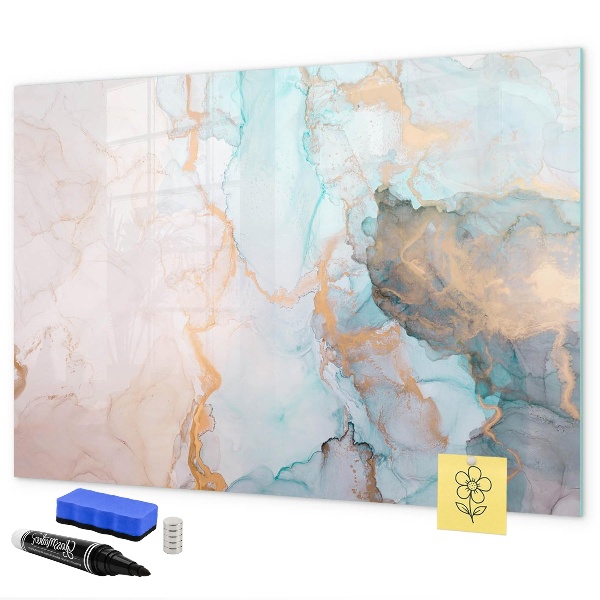 Pizarra magnética de pared con rotulador Tablero elegante para fotos y notas.