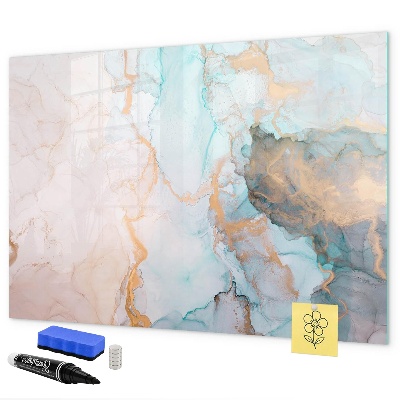 Pizarra magnética de pared con rotulador Tablero elegante para fotos y notas.