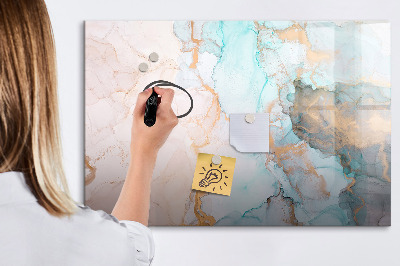 Pizarra magnética de pared con rotulador Tablero elegante para fotos y notas.