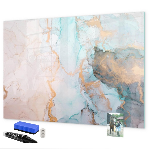 Pizarra magnética de pared con rotulador Tablero elegante para fotos y notas.
