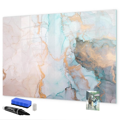 Pizarra magnética de pared con rotulador Tablero elegante para fotos y notas.