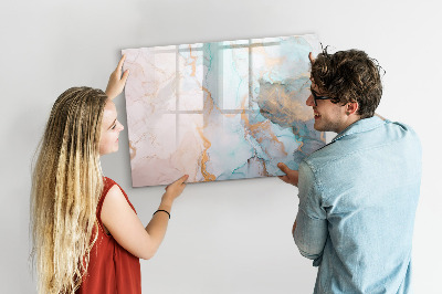 Pizarra magnética de pared con rotulador Tablero elegante para fotos y notas.