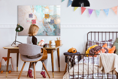 Pizarra magnética de pared con rotulador Tablero elegante para fotos y notas.
