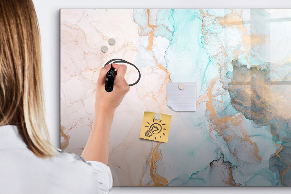 Pizarra magnética de pared con rotulador Tablero elegante para fotos y notas.