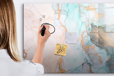 Pizarra magnética de pared con rotulador Tablero elegante para fotos y notas.