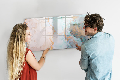 Pizarra magnética de pared con rotulador Tablero elegante para fotos y notas.