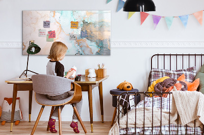 Pizarra magnética de pared con rotulador Tablero elegante para fotos y notas.