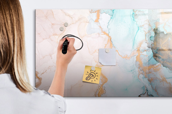 Pizarra magnética de pared con rotulador Tablero elegante para fotos y notas.
