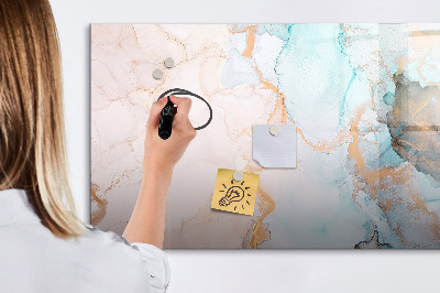 Pizarra magnética de pared con rotulador Tablero elegante para fotos y notas.