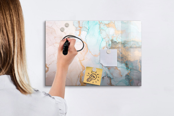 Pizarra magnética de pared con rotulador Tablero elegante para fotos y notas.