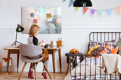Pizarra magnética de pared con rotulador Tablero elegante para fotos y notas.