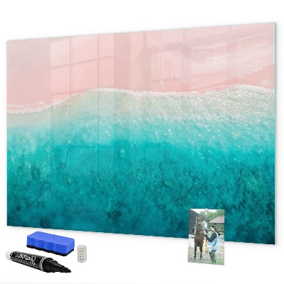 Pizarra magnética de pared con rotulador Un tablero colorido para notas y fotos.
