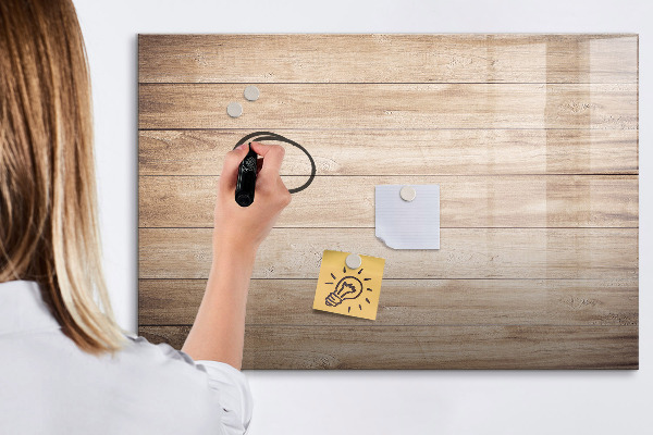 Pizarra magnética de pared con rotulador Un elegante tablero para notas y fotos.