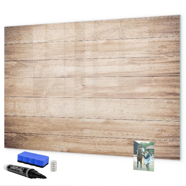 Pizarra magnética de pared con rotulador Un elegante tablero para notas y fotos.