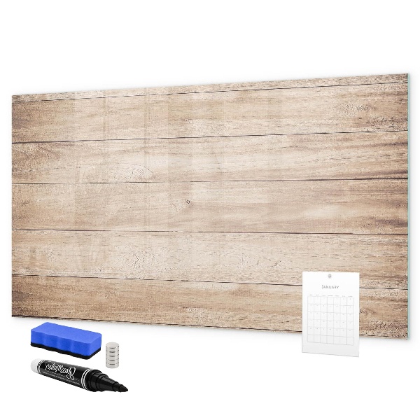 Pizarra magnética de pared con rotulador Un elegante tablero para notas y fotos.