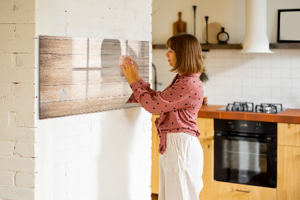 Pizarra magnética de pared con rotulador Un elegante tablero para notas y fotos.