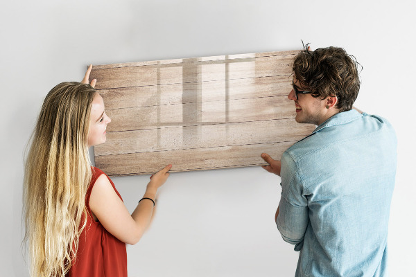 Pizarra magnética de pared con rotulador Un elegante tablero para notas y fotos.