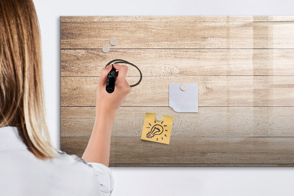 Pizarra magnética de pared con rotulador Un elegante tablero para notas y fotos.