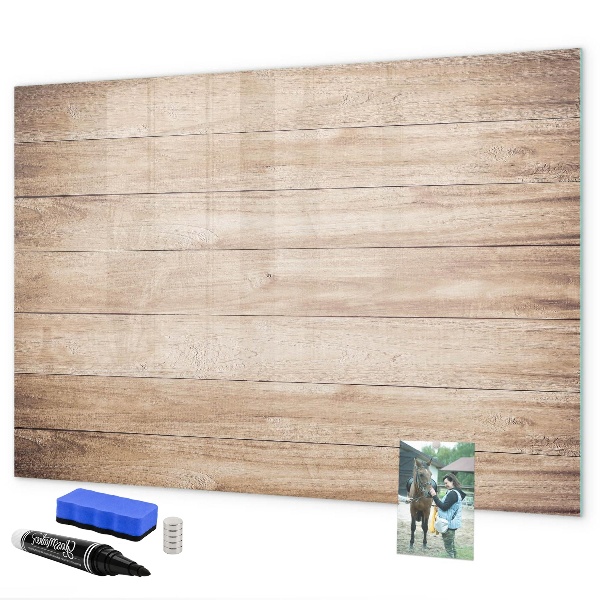 Pizarra magnética de pared con rotulador Un elegante tablero para notas y fotos.