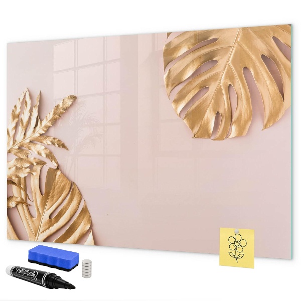 Pizarra borrable de cristal con imanes Un elegante tablero para presentar fotos.