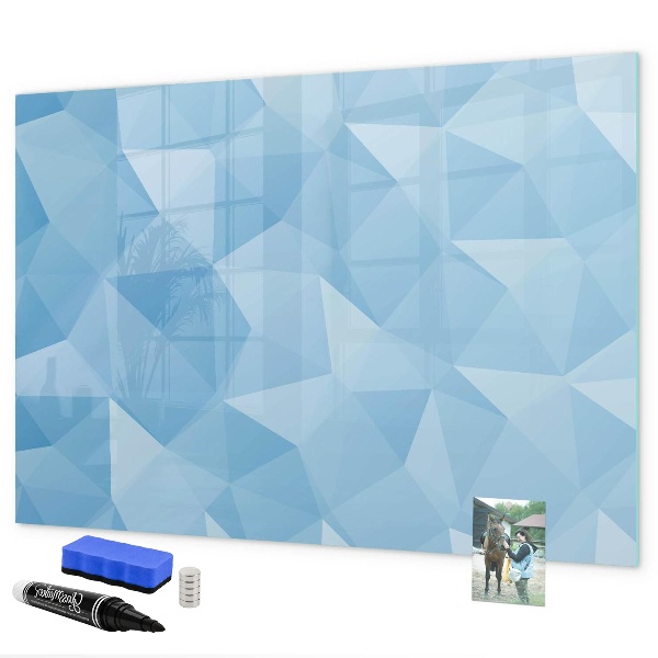 Pizarra magnética de pared con rotulador Un tablero colorido para notas y fotos.