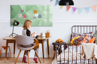 Pizarra magnética de pared con rotulador Un tablero colorido para fotos y notas.