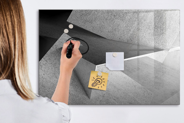 Pizarra magnética de pared con rotulador Tablero moderno para notas y fotos