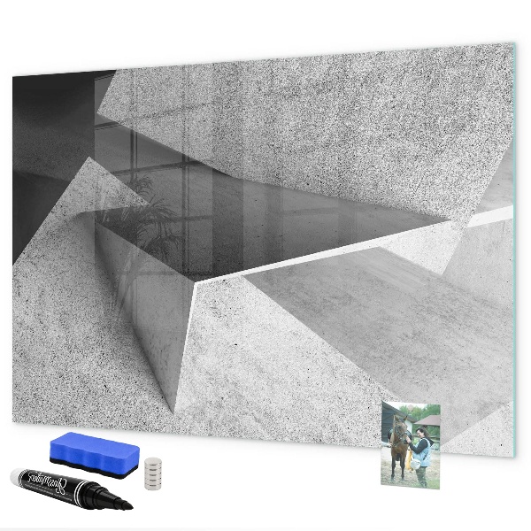 Pizarra magnética de pared con rotulador Tablero moderno para notas y fotos
