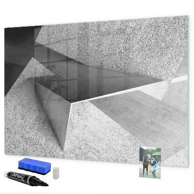Pizarra magnética de pared con rotulador Tablero moderno para notas y fotos