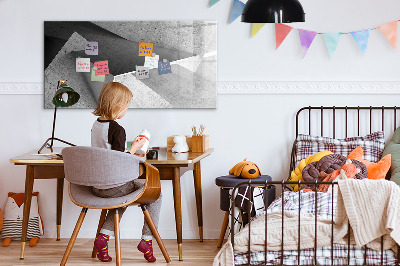 Pizarra magnética de pared con rotulador Tablero moderno para notas y fotos