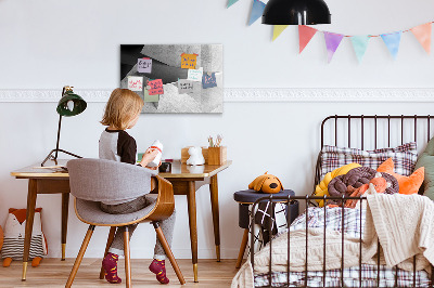Pizarra magnética de pared con rotulador Tablero moderno para notas y fotos
