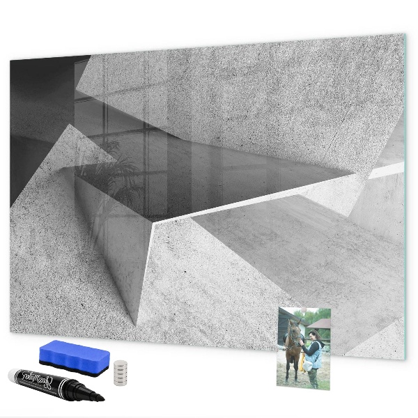 Pizarra magnética de pared con rotulador Tablero moderno para notas y fotos