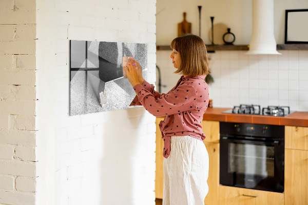Pizarra magnética de pared con rotulador Tablero moderno para notas y fotos