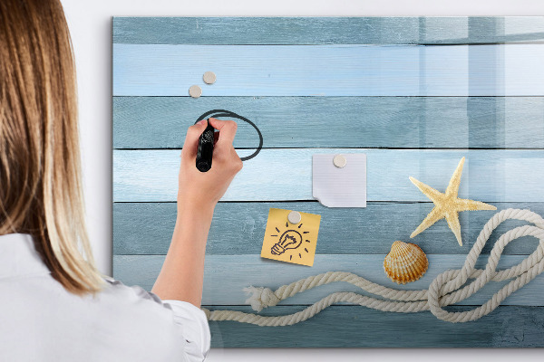Pizarra borrable de cristal con imanes Espacio para recuerdos y creatividad