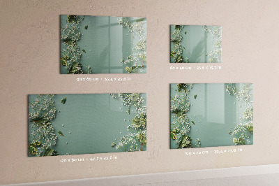 Pizarra magnética de pared con rotulador Un elegante tablero para notas y fotos.