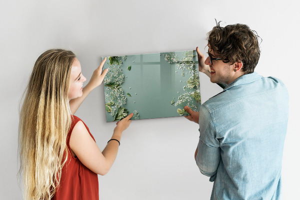 Pizarra magnética de pared con rotulador Un elegante tablero para notas y fotos.