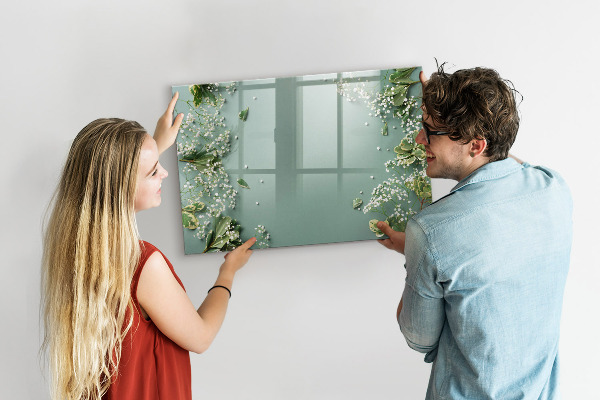 Pizarra magnética de pared con rotulador Un elegante tablero para notas y fotos.