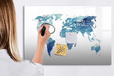 Pizarra borrable de cristal con imanes Mapa de recuerdos con fotos personales