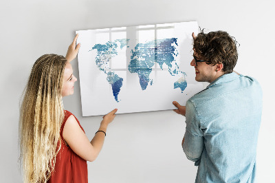 Pizarra borrable de cristal con imanes Mapa de recuerdos con fotos personales