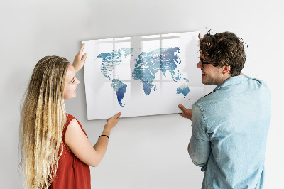 Pizarra borrable de cristal con imanes Mapa de recuerdos con fotos personales