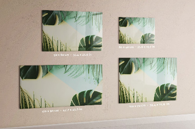Pizarra magnética de pared con rotulador Tablero de notas elegante con plantas