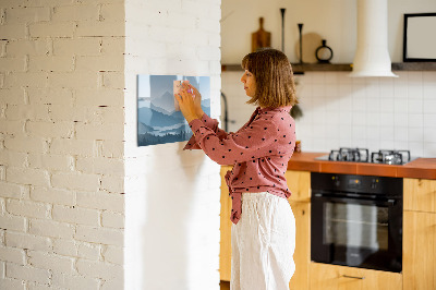 Pizarra magnética de pared con rotulador Un paisaje con un lugar para los recuerdos.