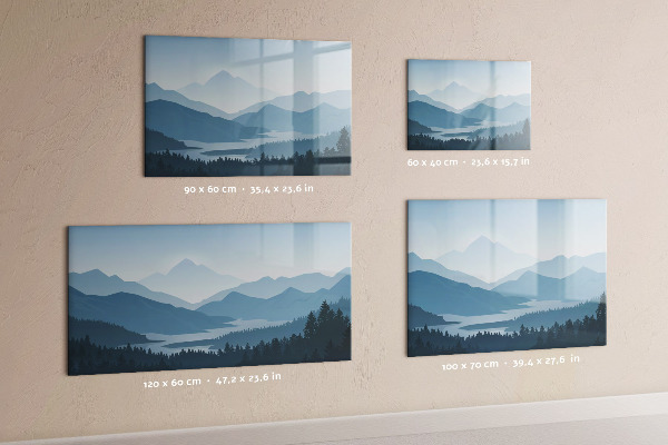 Pizarra magnética de pared con rotulador Un paisaje con un lugar para los recuerdos.