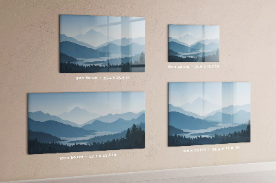 Pizarra magnética de pared con rotulador Un paisaje con un lugar para los recuerdos.