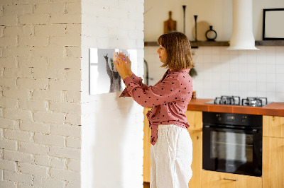 Pizarra magnética de pared con rotulador Mapache feliz con fotos