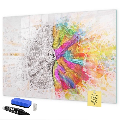 Pizarra magnética de pared con rotulador Un espacio creativo para recuerdos e ideas.
