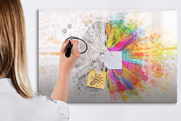 Pizarra magnética de pared con rotulador Un espacio creativo para recuerdos e ideas.