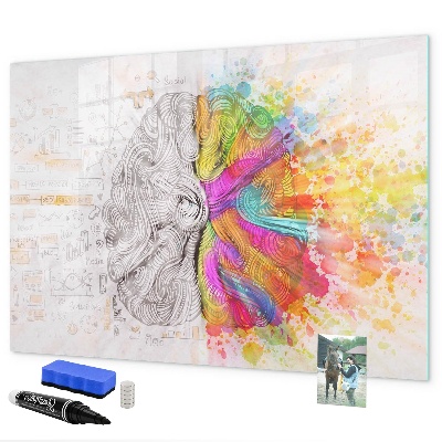 Pizarra magnética de pared con rotulador Un espacio creativo para recuerdos e ideas.