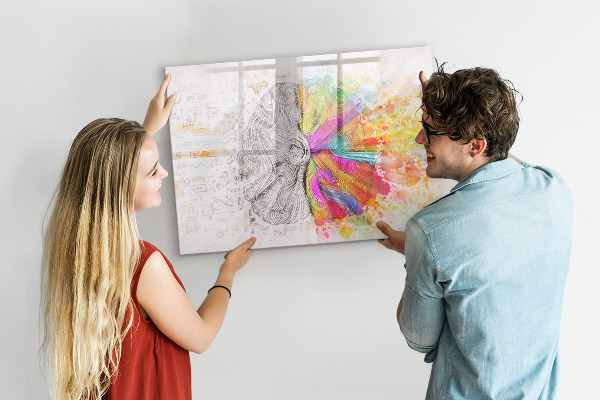 Pizarra magnética de pared con rotulador Un espacio creativo para recuerdos e ideas.
