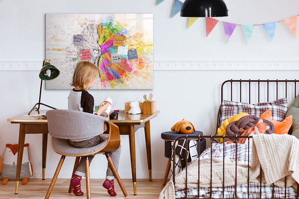 Pizarra magnética de pared con rotulador Un espacio creativo para recuerdos e ideas.
